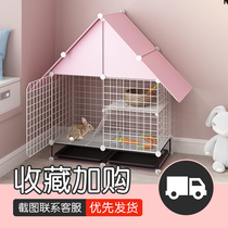 Pet Rabbit Cage Home Large Room Automatic Clear Dung Anti-Spray Urine Rabbit Coop Rabbit Nest Villa Supplies Cage Special