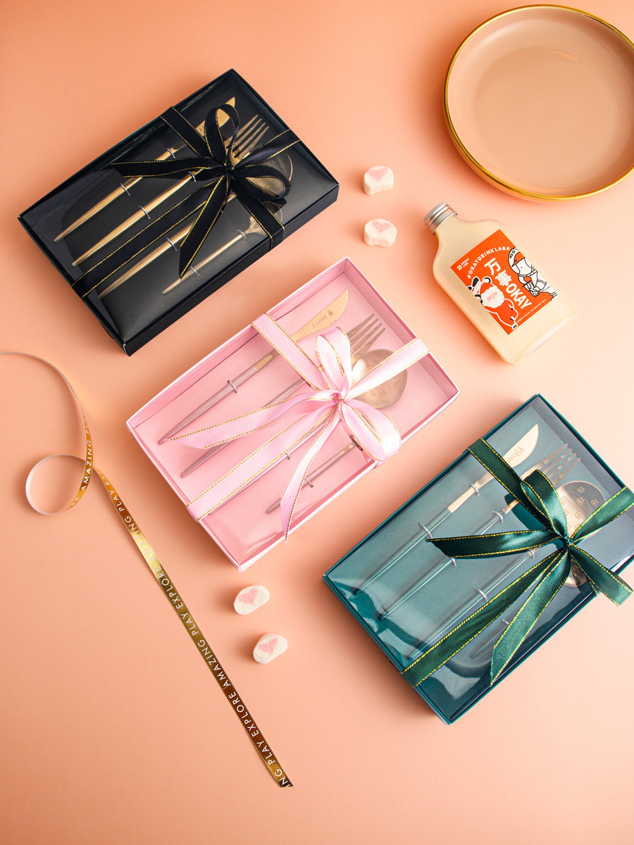 304 stainless steel Western tableware Steak knife and fork Dessert spoon four-piece set Nordic ins knife and fork two-piece set