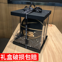 Basketball gift box packaging square empty box boys style transparent gift box box ins style simple
