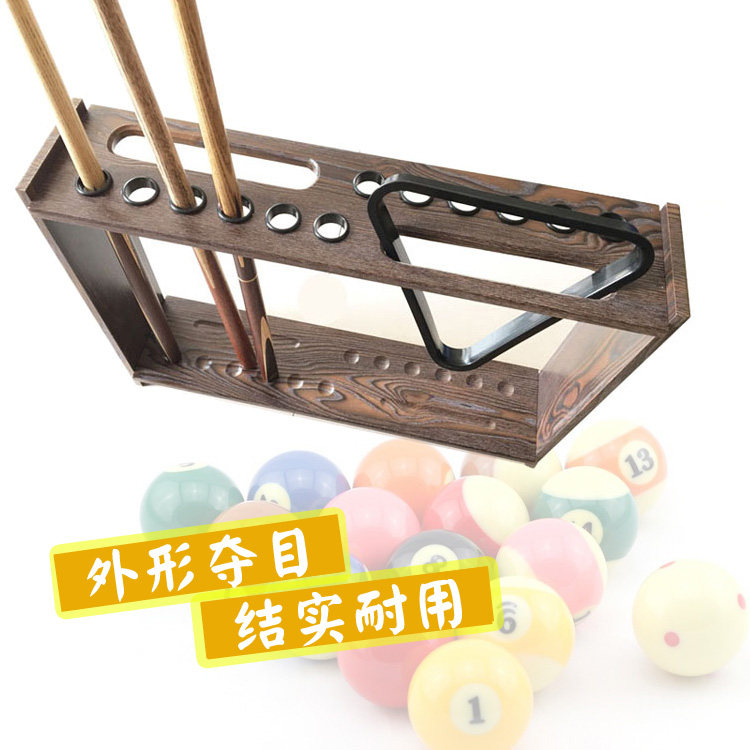 Double-row 12-hole mil-to-bar stand ball holder Vertical Home Table Ball Rod Holder with a floor-floor shelf