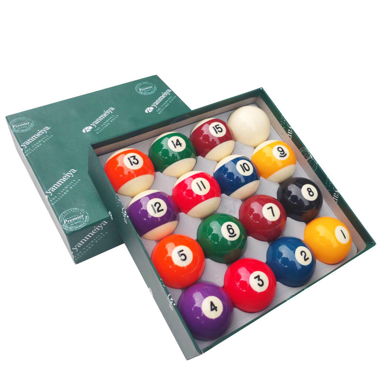 Yanmeiya Yanmei Yimachi No. 2 American Black Eight resin sixteen colour crystal small number table ball 5 25cm