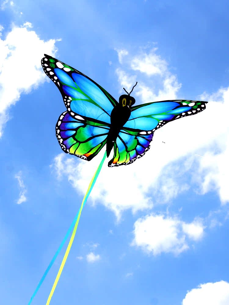 Weifang Kite 3D Three-dimensional Colorful Butterfly Kite Dragonfly Cartoon New High-end Adult Children Beginology Breeze easy to fly