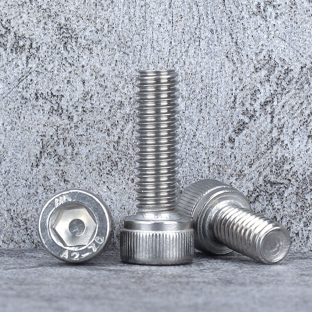 M3.5 304 stainless steel glossy HM cup head hexagon screw cylindrical head bolt machine silk national standard GB70.1