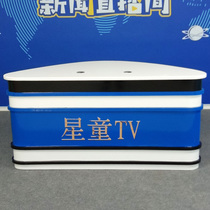 Baking Varnish Foreground studio main podcast Childrens podcast to host desk News broadcast live TV Media Podcast table