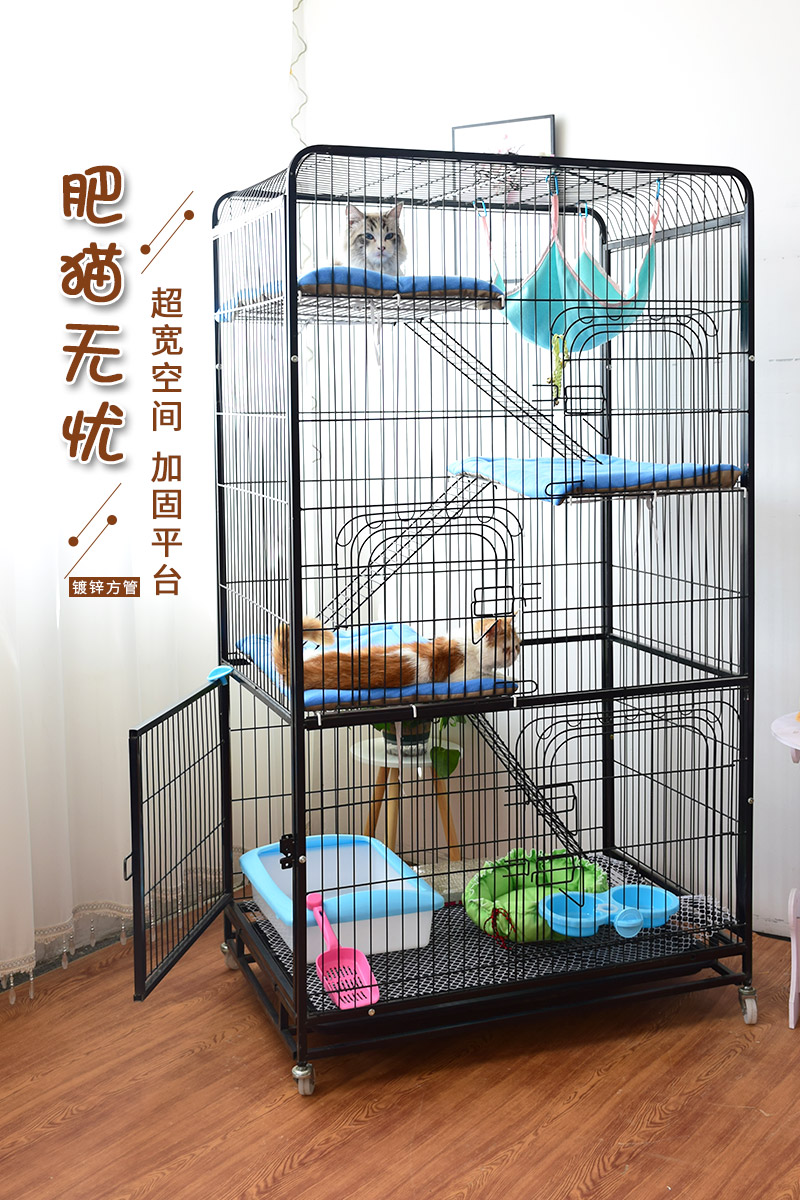 Cat Cage Cat Cage Villa Home Cat Room With Toilet With Cat Litter Basin Large Sized Large Free Space