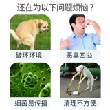 Собаки собирают мешки сгущенными домашними животными лопают дерьмо и мешки с мусором Ходячие собаки, дерьмо, выбранные кошачьи дерьмовые сумки, чтобы ухудшить артефакты