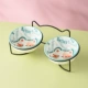 萌猫双碗+黑色双孔支架