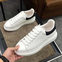 Spring new little white shoes mens casual shoes heightening older daddy shoes mens genuine leather 100 hitch a European station McKunmen shoe thick bottom