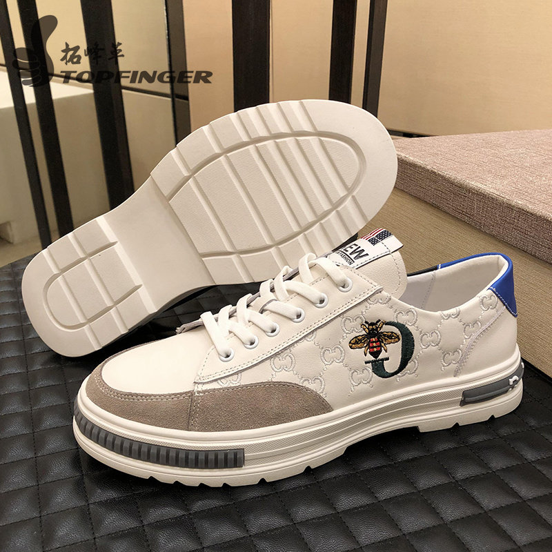 Shoes Men 2022 High-end Big Cards New European Station Casual Shoes Man Tide Shoe Tide 100 Hitch High Drum Thick Bottom Men's Shoes