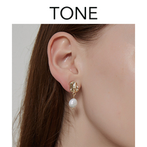 No ear hole into the natural Baroque pearl ear clip mosquito coil French advanced temperament retro ins Wild