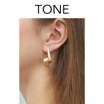 No ear hole into irregular geometric ear clip mosquito coil simple high-end cold wind harbor wind temperament autumn winter gold