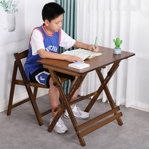 Liftable Folding Desk Chair Study Table Children Female First Grade Writing Suit Small Family Type 60cm Balcony Net Red