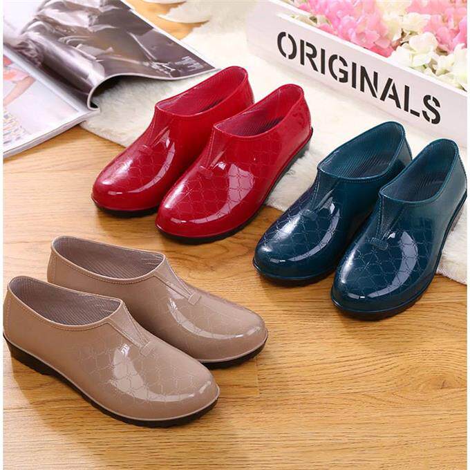 Shallow Mouth Low Help Spring Meta Precious Rain Boots Water Boots Waterproof Shoes Glue Shoes Cover Shoes Non-slip Adults Women Fall Kitchen Work Shoes