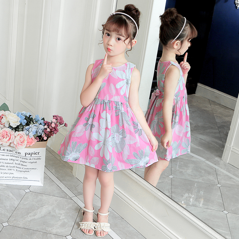 Girldress 2020 mùa hè váy mới 3 trẻ em Hàn Quốc phiên bản của khí nước ngoài bông váy cô gái A-từ váy baby công chúa váy.