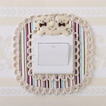 Switch frame cover fabric protective cover decorative wall sticker creative wall socket sticker anti-dirty living room lamp simple and modern