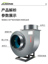 Spray painting workshop high temperature resistant V room dust removal ring-72 industrial centrifugal fan guaranteed 380 induced draft fan 4 ventilation