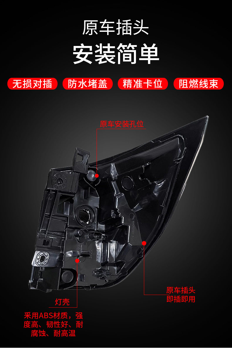 Suitable for 20-21 years four generations of Fit taillights Laifu sauce outer taillights rear cover lights new Fit rear headlight brake