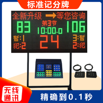 Basketball game electronic scoreboard Scoreboard countdown timer with 24 seconds LED screen Referee non-record table to turn points