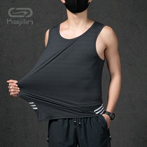 Jianling Ice Silk Vest Mens Summer Thin Large Size Sports Undershirt Loose Sleeveless T-Shirt Mens Outer Wear Quick-Drying Waistcoat