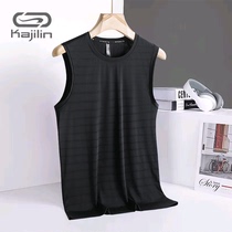 Jianling Outdoor Fitness Sports Vest Summer Fitness Clothes Training Clothes Casual Stretch Breathable Quick-Drying Sleeveless T-Shirt