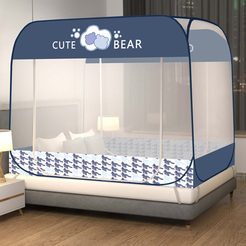 Mosquito nets do not need a stent household square roof 1 8m double bed without installation folding Mongolian package dormitory single 5m