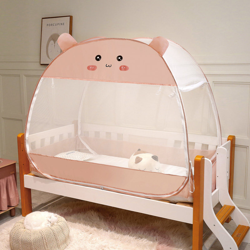 Children mosquito nets Mongolian bunk beds full hood mosquito nets universal baby can be folded without installing a small bed splicing bed