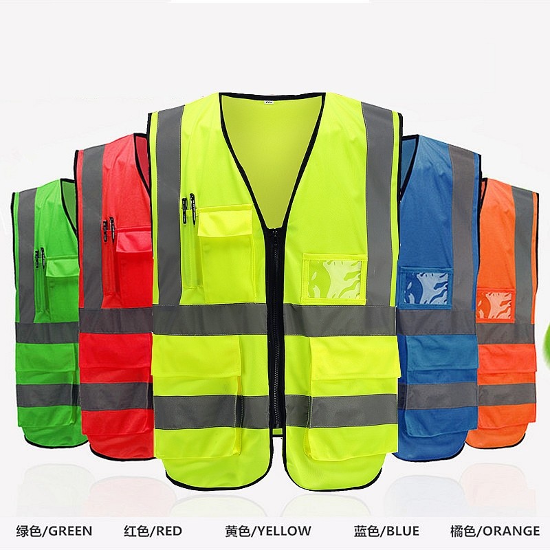 Reflective Vest Waistcoat China Building Safety Suit Fluorescent Sanitation Garden Site Construction Protective Clothing Jacket Print