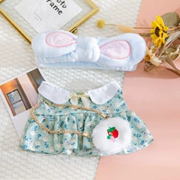 Синяя повязка на голову, юбка, клубника