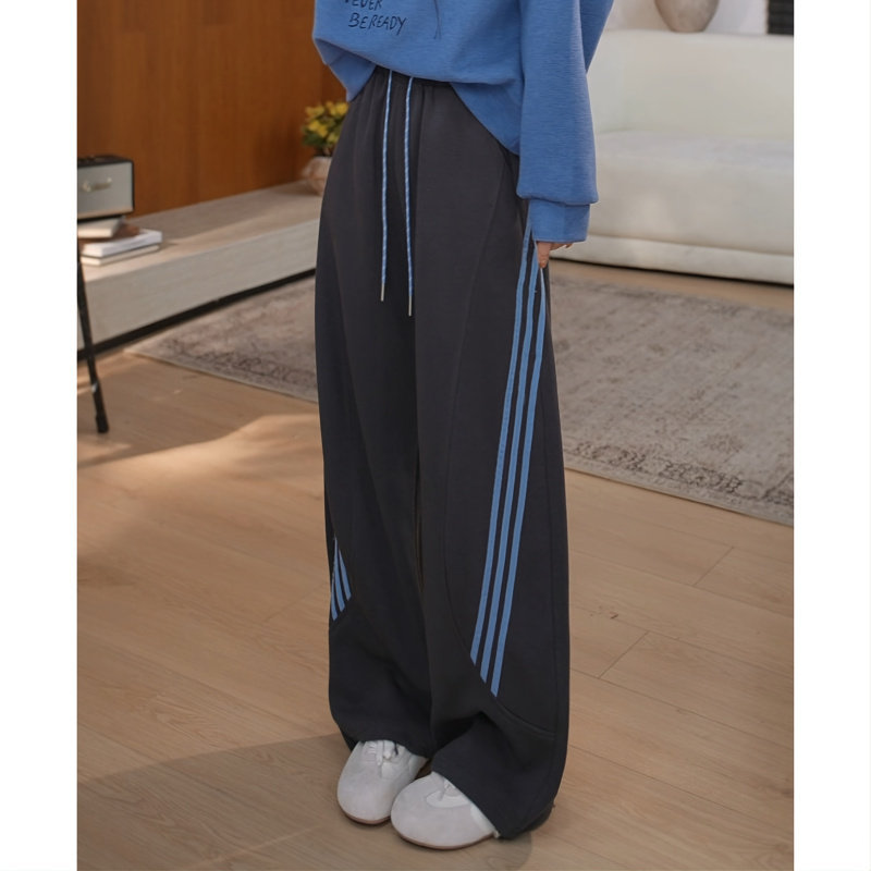 Guoyuan [Gray Tone Jazz] 2026 American Retro Gray Cuffed Sweatpants Kz9028