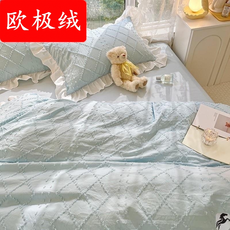 In Princess's Bed, four-piece Han-Edition lace covered with bed single bed Student Dormitory Three-piece Woman