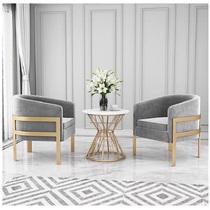 Sofa Nordic simple modern small apartment living room balcony negotiation fabric beauty salon sofa reception leisure three