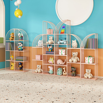 Nordic creative movable free arbitrary combination bookshelf childrens floor shelf simple storage rack integrated frame