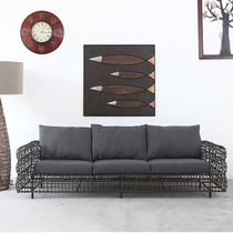 American loft Industrial Wind bar clean bar clothing store studio reception wrought iron sofa full installation free of installation