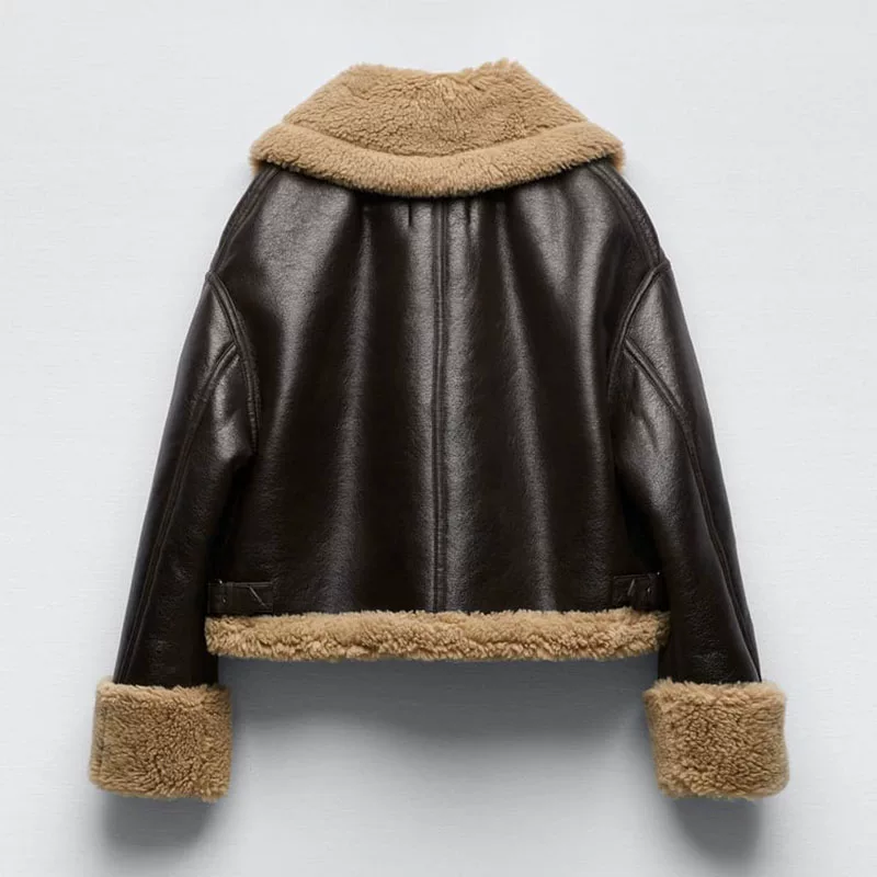 Zara, коричневая зимняя двусторонняя короткая куртка, увеличенная толщина