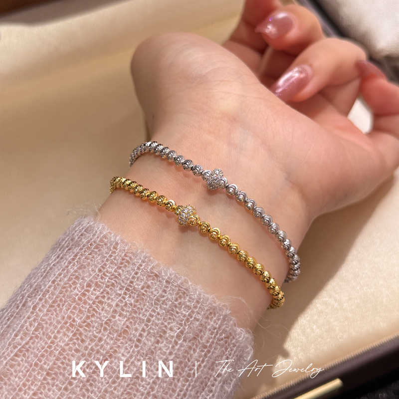 Qilin|Italian Spinning Whirlwind Ball Bracelet with Dazzling Sparkle, Elastic Stackable Accessory, Versatile S925 Sterling Silver Jewelry Qilin|Italian Spinning Whirlwind Ball Bracelet with Dazzling Sparkle, Elastic Stackable Accessory, Versatile S925 Sterling Silver Jewelry