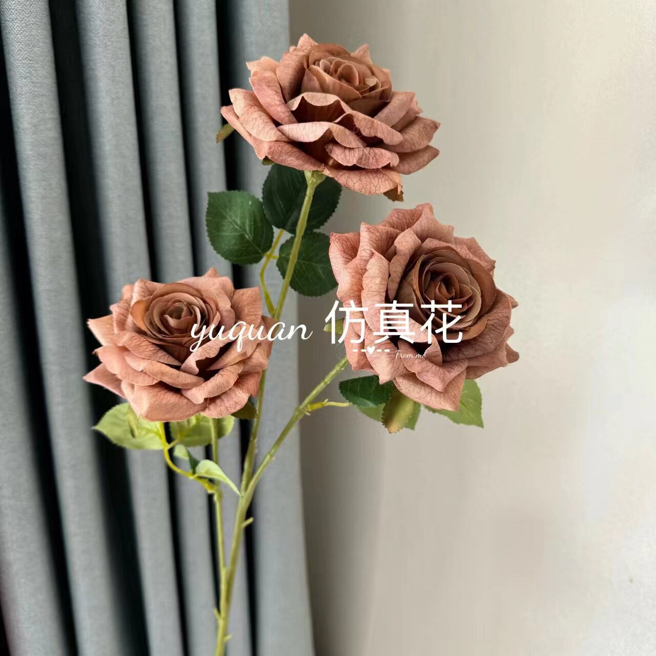 Искусственные розы Jupu Mocha Rose серые
