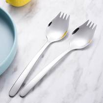 304 stainless steel fork spoon one spoon salad fork creative folding fork can add logo