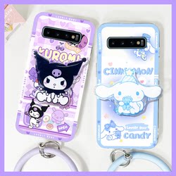 Kulomi Samsung S10 휴대 전화 케이스 S9+ 귀여운 S8Plus 만화 S10E Yugui Dog 5G 버전 10 그라디언트 스무드 소녀 심장 강아지 투명 실리콘 소프트 쉘