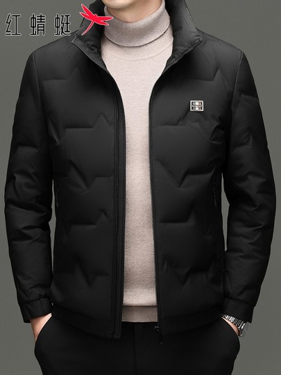 Red Dragonfly Lightweight down Jacket Men's New Winter Trendy Short Jacket Casual Windproof Warm Coat for Men