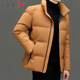 Red Dragonfly down Jacket Men's Winter New Trendy Solid Color Cold-Proof down Jacket Casual Short Stand Collar Jacket for Men