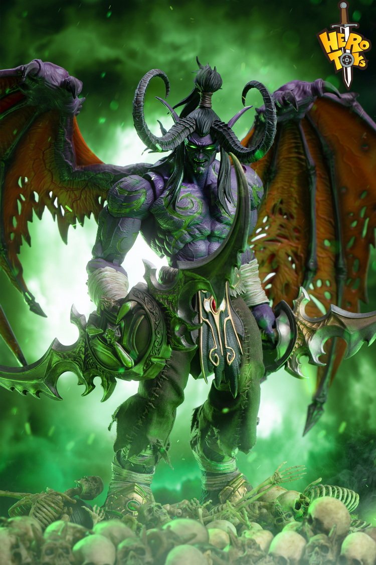 In Stock New Hero Toys World of Warcraft Demon Hunter Illidan