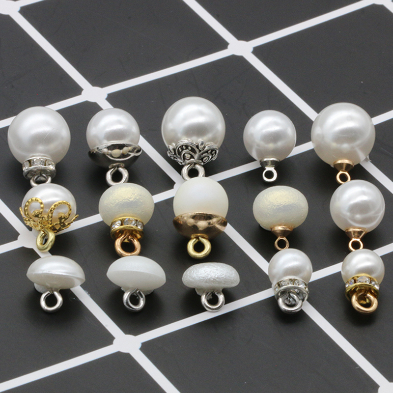 Snowspun Round White Pearl Button LADY SMALL SCENT WIND SHIRT BUTTONED WOMEN'S CLOTHING BUTTONS DECORATIVE PEARL ACCESSORIES BUCKLE