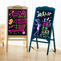 Display card Handwritten billboard at the door of the store luminous word signboard door LED fluorescent board vertical electronic blackboard