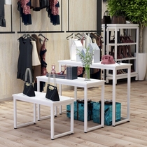 Clothing store high and low table shopping mall display table display stand Bag shoe rack assembly table window Nakajima table shoe store shelf