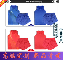 New childrens track and field suit set mens track and field sportswear training suit running suit competition suit sprint suit group purchase customization