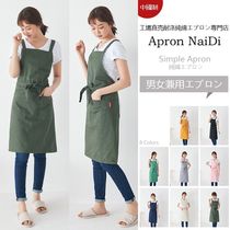 Apron waterproof and oil-proof cotton Japanese household kitchen work waiter mens and womens milk tea shop custom LOGO printing