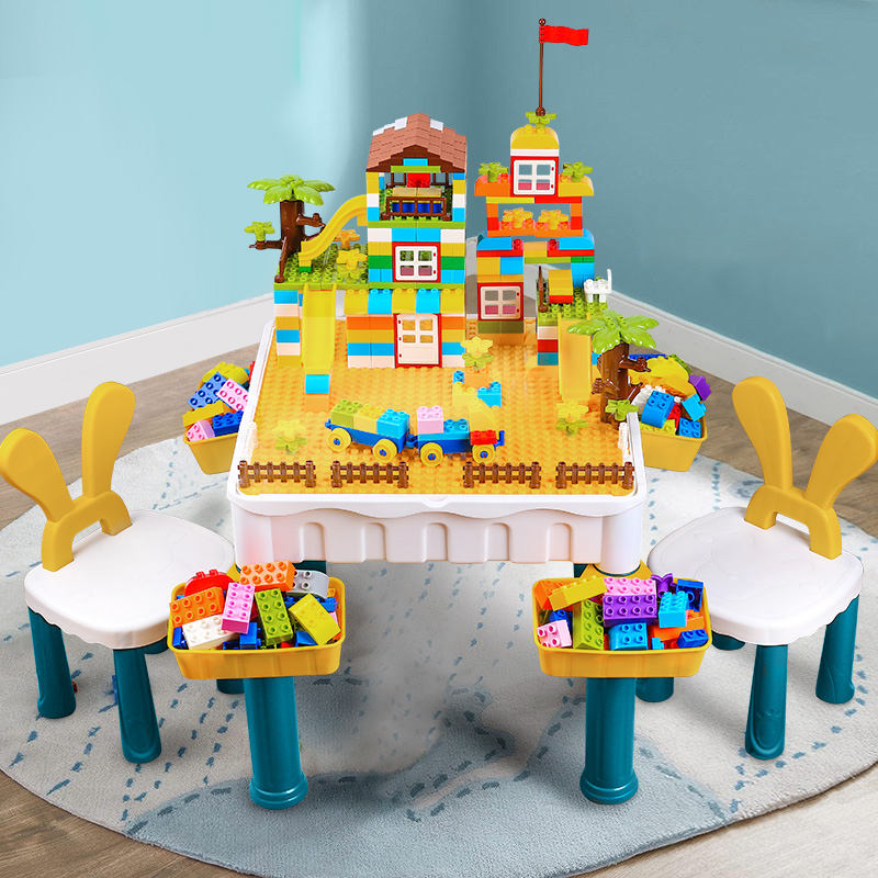 Building blocks Table children multifunction toys Puzzle Big Grains Assembled Toddlers Toys Table Learning Game Table Big