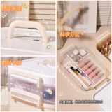 Вместительная и большая коробка для хранения для маникюра, большой настольный профессиональный лак для ногтей для выхода на улицу, пластиковый ящик для хранения