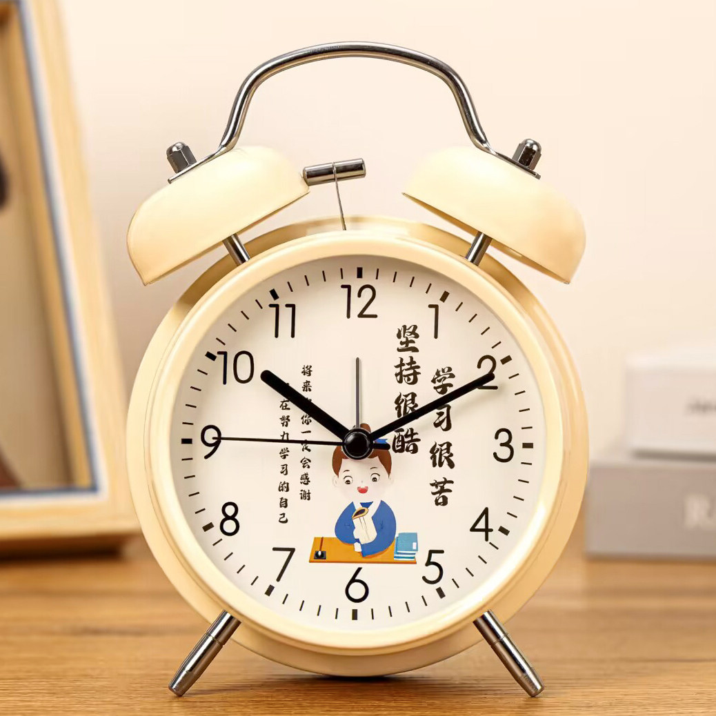 Special charging small alarm clock for students Wake Up God Instrumental Child Girl Boy Early Birth Powerful Wake-up Alarm Bells Clock Table-Taobao