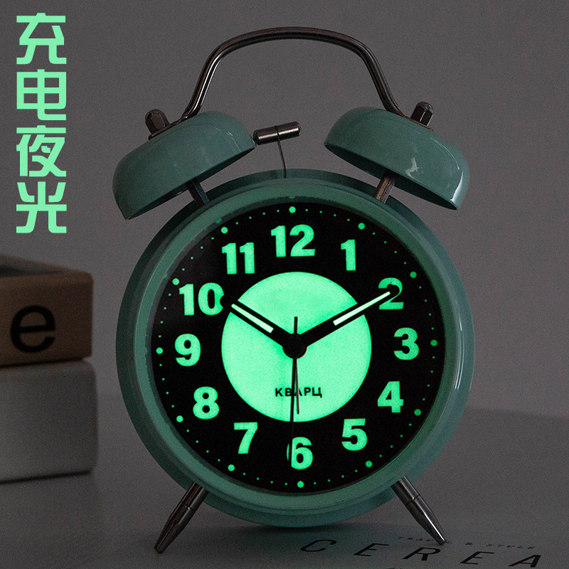 Oversized alarm charging small alarm clock silent bedside luminous student cartoon kids exclusive creative bedroom timetable